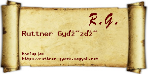 Ruttner Győző névjegykártya